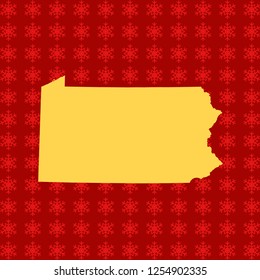 vector map of Pennsylvania