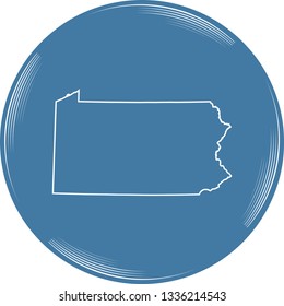 vector map of Pennsylvania