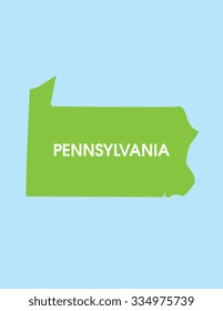 Vector Map of Pennsylvania USA