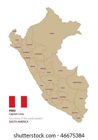 Vector map of Peru