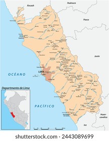 Vektorkarte der peruanischen Region Lima