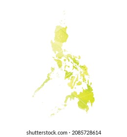 Vector map Philippines. Isolated vector Illustration. Black on White background. EPS 10 Illustration.