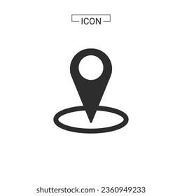 vector map pin location Basic Rounded Lineal