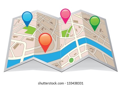 Vector map with Pin Pointer