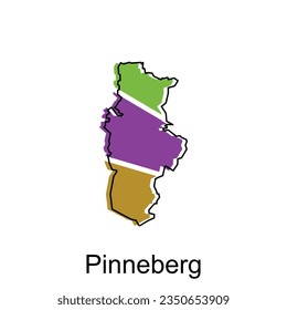 vector map of Pinneberg colorful modern outline design, World map country vector illustration design template