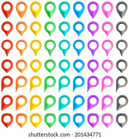 Vector Map Pins Pointer vector set