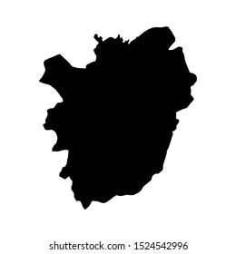 Vector map Podgorica. Isolated vector Illustration. Black on White background. EPS 10 Illustration.