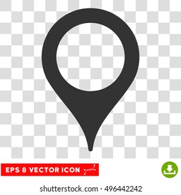 Vector Map Pointer EPS vector icon. Illustration style is flat iconic gray symbol on a transparent background.
