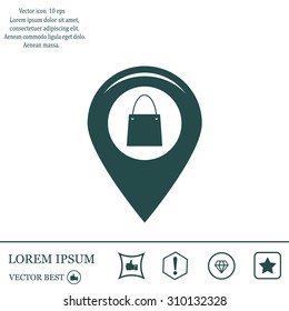 Vector map pointer icon