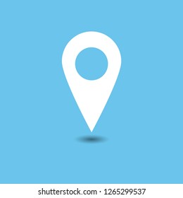 Vector of map pointer icon. GPS location symbol. Flat design style.