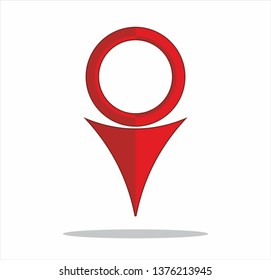 Vector map pointer icon. GPS location symbol. Flat design style. Set