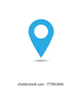 Vector of map pointer icon. GPS location symbol. Flat design style.