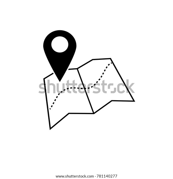 Vector Map Pointer Icon Gps Location Stock Vector (Royalty Free ...
