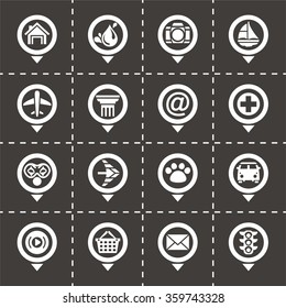 Vector Map pointer icon set