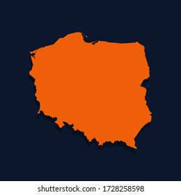 vector map of Poland. Isolated vector illustration