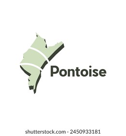 vector map of Pontoise design, illustration design template on white background