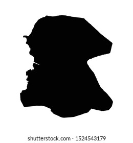 Vector map Port Au Prince. Isolated vector Illustration. Black on White background. EPS 10 Illustration.