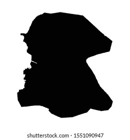 Vector map Port au Prince. Isolated vector Illustration. Black on White background. EPS 10 Illustration.