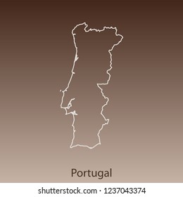 vector map of Portugal
