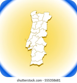 vector map of Portugal