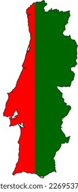 Vector Map of Portugal. High Quality and Accurate
