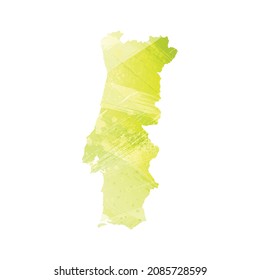 Vector map Portugal. Isolated vector Illustration. Black on White background. EPS 10 Illustration.