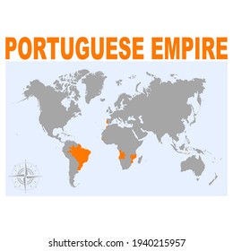 Vector Map Of The Portuguese Empire For Your Project