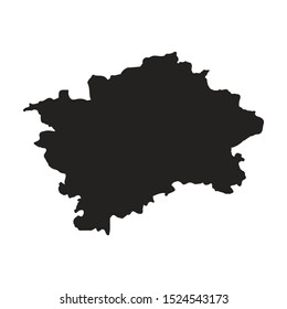 Vector map Prague. Isolated vector Illustration. Black on White background. EPS 10 Illustration.