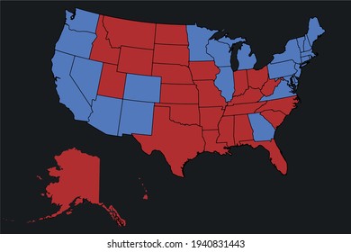 Mapa vectorial de los resultados de las elecciones presidenciales por estado
Las elecciones presidenciales de Estados Unidos de 2020 fueron la 59ª elección cuadrienal presidencial. Joe Biden se convirtió en el 46° presidente de Estados Unidos