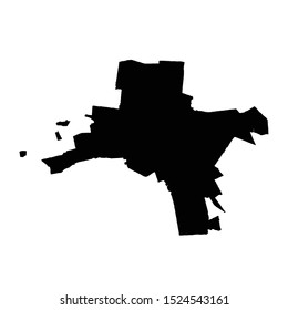 Vector map Pretoria. Isolated vector Illustration. Black on White background. EPS 10 Illustration.