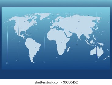 vector map with raindrops