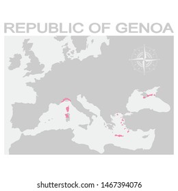 Vector Map Of The Republic Of Genoa