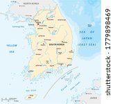 vector map of the Republic of Korea, South Korea