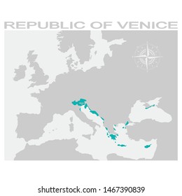 Vector Map Of The Republic Of Venice