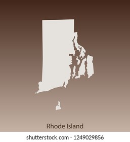 vector map of Rhode Island