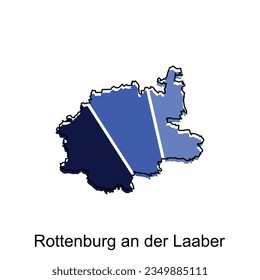 vector map of Rottenburg An Der Laaber. Borders of for your infographic. Vector illustration design template