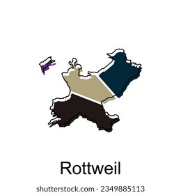 vector map of Rottweil. Borders of for your infographic. Vector illustration design template