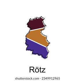 vector map of Rotz. Borders of for your infographic. Vector illustration design template