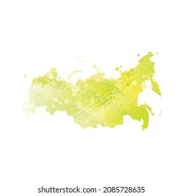 Vector map Russia. Isolated vector Illustration. Black on White background. EPS 10 Illustration.