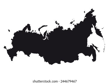 Vector Map of Russia on white background