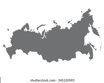 Vector Map of Russia on white background