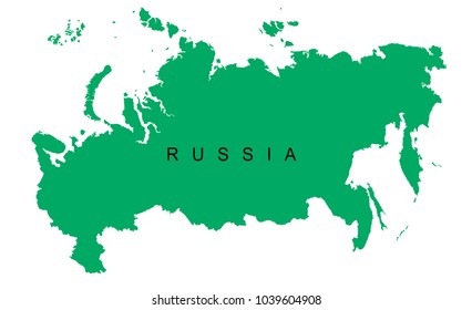 Vector map of Russia. map of the Russian Federation. 
