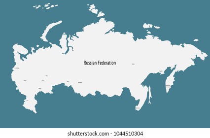 Vector map of Russia. map of the Russian Federation. 