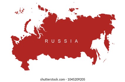 Vector map of Russia. map of the Russian Federation. 