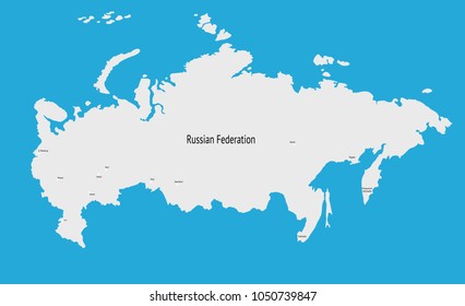 Vector map of Russia. map of the Russian Federation. 