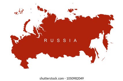 Vector map of Russia. map of the Russian Federation. 