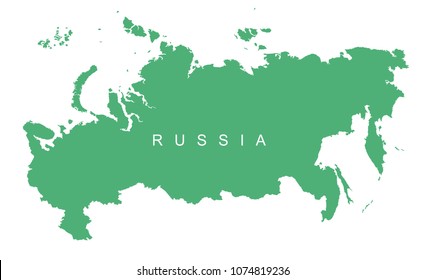 Vector map of Russia. map of the Russian Federation.