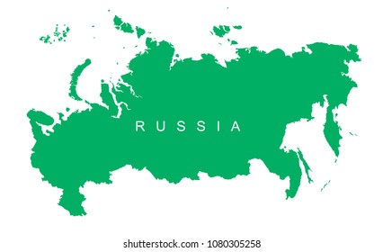 Vector map of Russia. map of the Russian Federation.