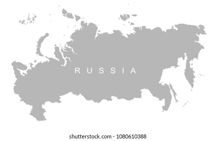 Vector map of Russia. map of the Russian Federation.