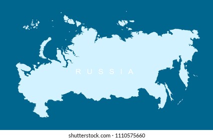 Vector map of Russia. map of the Russian Federation.